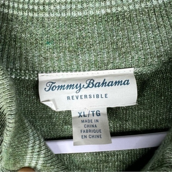 Tommy Bahama Reversible Sweater Mens Size XL Long Sleeves Pullover Shirt 1/4 Zip - Picture 6 of 12